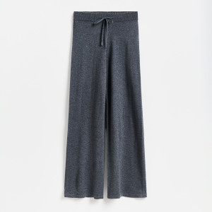 Spodnie z wełny merino - XS - ciemnoszary - damska - Reserved - 644KO-90M