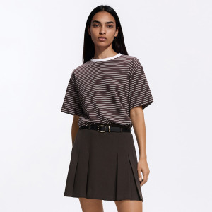 Spódnica mini z paskiem - XXL - brązowy - damska - Reserved - 647KS-88X