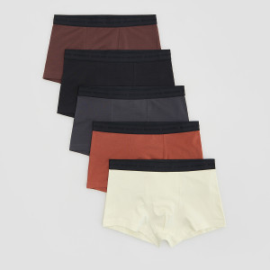 5 pack bokserek Classic - XL - bordowy - męska - Reserved - 649HH-83X