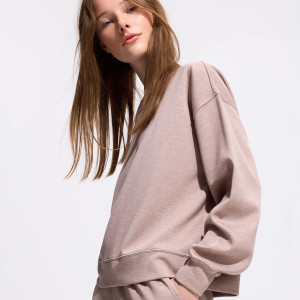 Bluza z modalem - XL - beżowy - damska - Reserved - 650KE-08M
