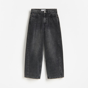 Jeansy barrel fit - 164 (13 lat) - szary - dziewczynki - Reserved - 650LQ-90J