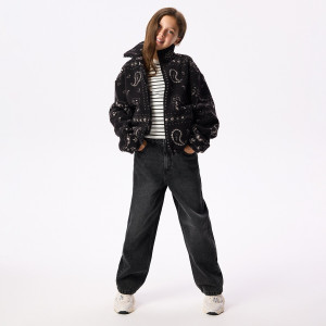 Jeansy barrel fit - 116 (5-6 lat) - szary - dziewczynki - Reserved - 650LQ-90J