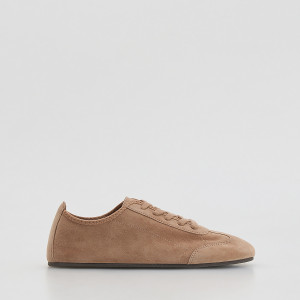 Sneakersy ze skóry owczej - 35 - brudny róż - damska - Reserved - 653ID-39X