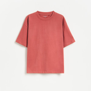 Bawełniany t-shirt - 164 (13 lat) - bordowy - chłopcy - Reserved - 654KZ-83X