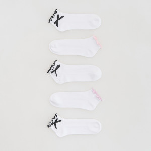 Skarpetki 5 pack - 25/27 - biały - dziewczynki - Reserved - 655IN-00X