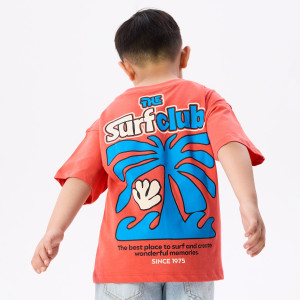 Bawełniany t-shirt z nadrukiem - 122/128 (6-8 lat) - pomarańczowy - chłopcy - Reserved - 656KZ-23X