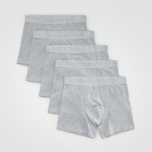 5 pack bokserek Long - L - jasnoszary - męska - Reserved - 660HH-09X