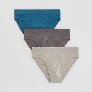 Bawełniane slipy 3 pack - M - niebieski - męska - Reserved - 661HH-55X