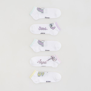 Skarpetki Lilo i Stitch 5 pack - 25/27 - biały - dziewczynki - Reserved - 666IN-00X