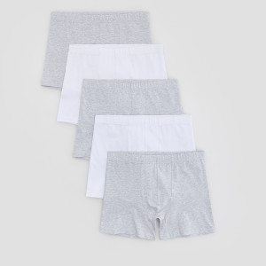 5 pack bokserek Long - M - jasnoszary - męska - Reserved - 672HH-09X