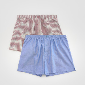 2 pack bokserek Loose - XL - niebieski - męska - Reserved - 674HH-55X