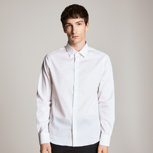 Koszula slim fit z bawełną - L - biały - męska - Reserved - 677IH-00X