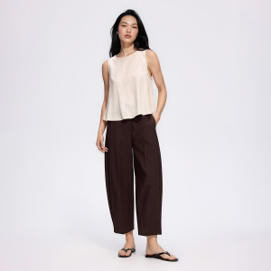 Spodnie z kantem - XXL - mahoniowy - damska - Reserved - 678LF-93X