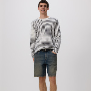 Jeansowe szorty loose fit - 29 - indigo jeans - męska - Reserved - 6836H-57J