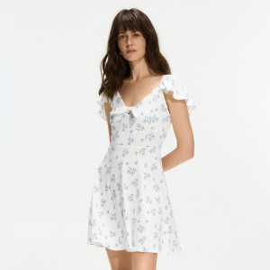 Sukienka mini w kwiaty - M - wielobarwny - damska - Reserved - 683HS-MLC