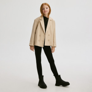 Bawełniane legginsy - 116 (5-6 lat) - czarny - dziewczynki - Reserved - 684BF-99X