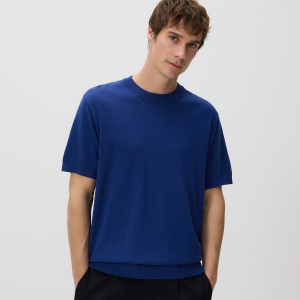 Sweter z krótkim rękawem - XL - niebieski - męska - Reserved - 688HT-55X