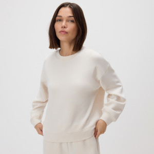 Bluza z modalem - L - beżowy - damska - Reserved - 690GA-08X