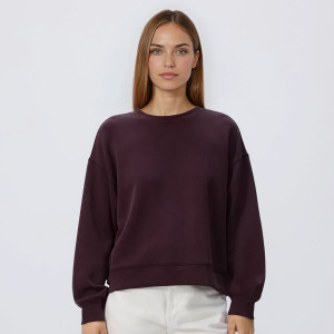 Bluza z modalem - L - ciemnofioletowy - damska - Reserved - 690GA-49X