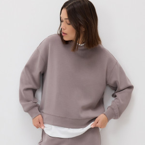 Bluza z modalem - L - brązowy - damska - Reserved - 690GA-84X