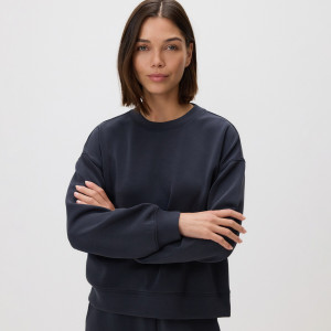 Bluza z modalem - S - ciemnoszary - damska - Reserved - 690GA-90X