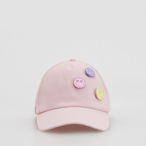 Czapka z daszkiem SmileyWorld® - 5-9 lat - pastelowy róż - dziewczynki - Reserved - 690IU-03X