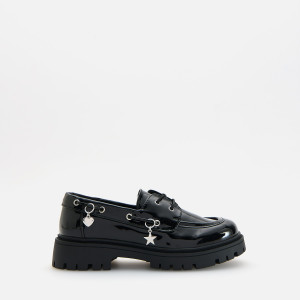 Lakierowane loafersy - 35 - czarny - dziewczynki - Reserved - 693KR-99X