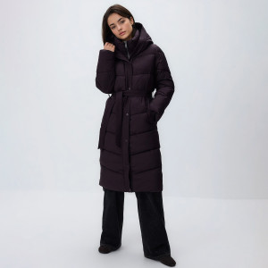 Pikowana kurtka z kapturem - XXL - fioletowy - damska - Reserved - 698HD-94X