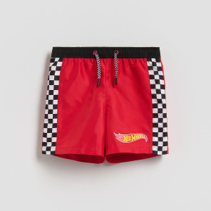 Szorty kąpielowe Hot Wheels - 158/164 (12-13 lat) - czerwony - chłopcy - Reserved - 698IH-33X