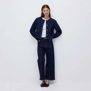 Spodnie culotte - 40 - granatowy - damska - Reserved - 699IR-59J