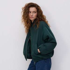 Kurtka bomberka oversize - M/L - morski - damska - Reserved - 707HD-67X