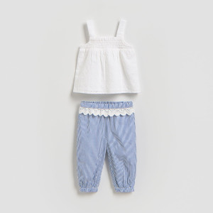 Bawełniany komplet - 62 (1-3 m.) - biały - dziewczynki - Reserved - 707IM-00X