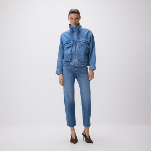 Jeansy straight fit - 46 - niebieski - damska - Reserved - 708IR-55J