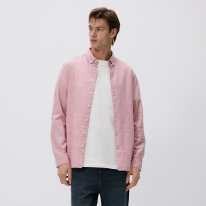 Bawełniana koszula slim fit - M - brudny róż - męska - Reserved - 709IE-39X