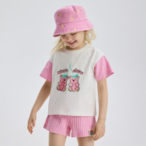 Bawełniany komplet - 104 (3-4 lata) - złamana biel - dziewczynki - Reserved - 710HU-01X