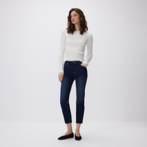 Jeansy straight - 36 - granatowy - damska - Reserved - 712IR-59J