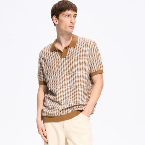 Strukturalny sweter polo - M - inny - męska - Reserved - 712JU-82P