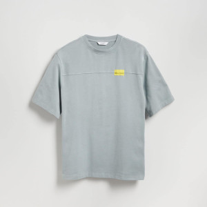 T-shirt relaxed fit - M - szary - męska - Reserved - 714JM-85X