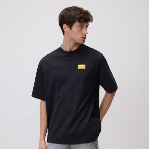 T-shirt relaxed fit - XXL - czarny - męska - Reserved - 714JM-99X