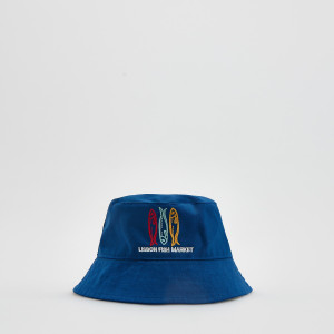 Bucket hat z haftem - 3-5 lat - niebieski - chłopcy - Reserved - 715JE-54X