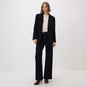 Jeansy wide leg - 38 - czarny - damska - Reserved - 716IH-99J