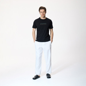 T-shirt slim z nadrukiem - S - czarny - męska - Reserved - 716JM-99X