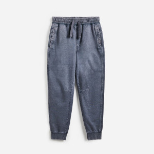 Bawełniane joggery z efektem sprania - 158 (12 lat) - granatowy - chłopcy - Reserved - 718JU-59X