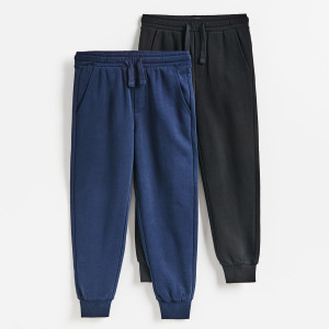 Bawełniane joggery 2 pack - 122 (6-7 lat) - czarny - chłopcy - Reserved - 719JU-99X
