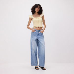 Jeansy baggy - 44 - niebieski - damska - Reserved - 721IH-50J