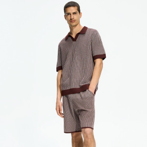 Strukturalne szorty regular fit - L - brązowy - męska - Reserved - 722HT-88P