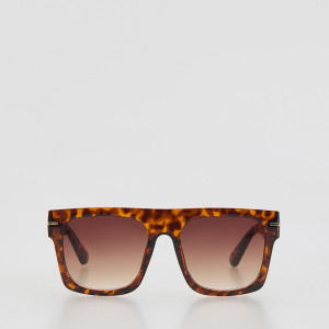 Okulary przeciwsłoneczne - ONE SIZE - brązowy - damska - Reserved - 723KD-88X