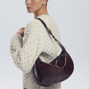 Torebka na ramię - ONE SIZE - mahoniowy - damska - Reserved - 724FC-93X