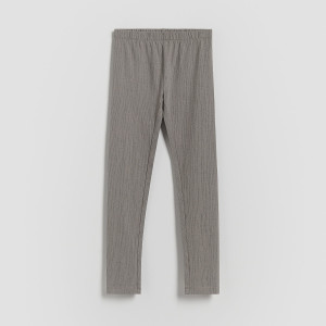 Wzorzyste legginsy - 158 (12 lat) - ciemnoszary - dziewczynki - Reserved - 725EG-90X