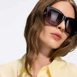 Okulary przeciwsłoneczne - ONE SIZE - czarny - damska - Reserved - 729KD-99X